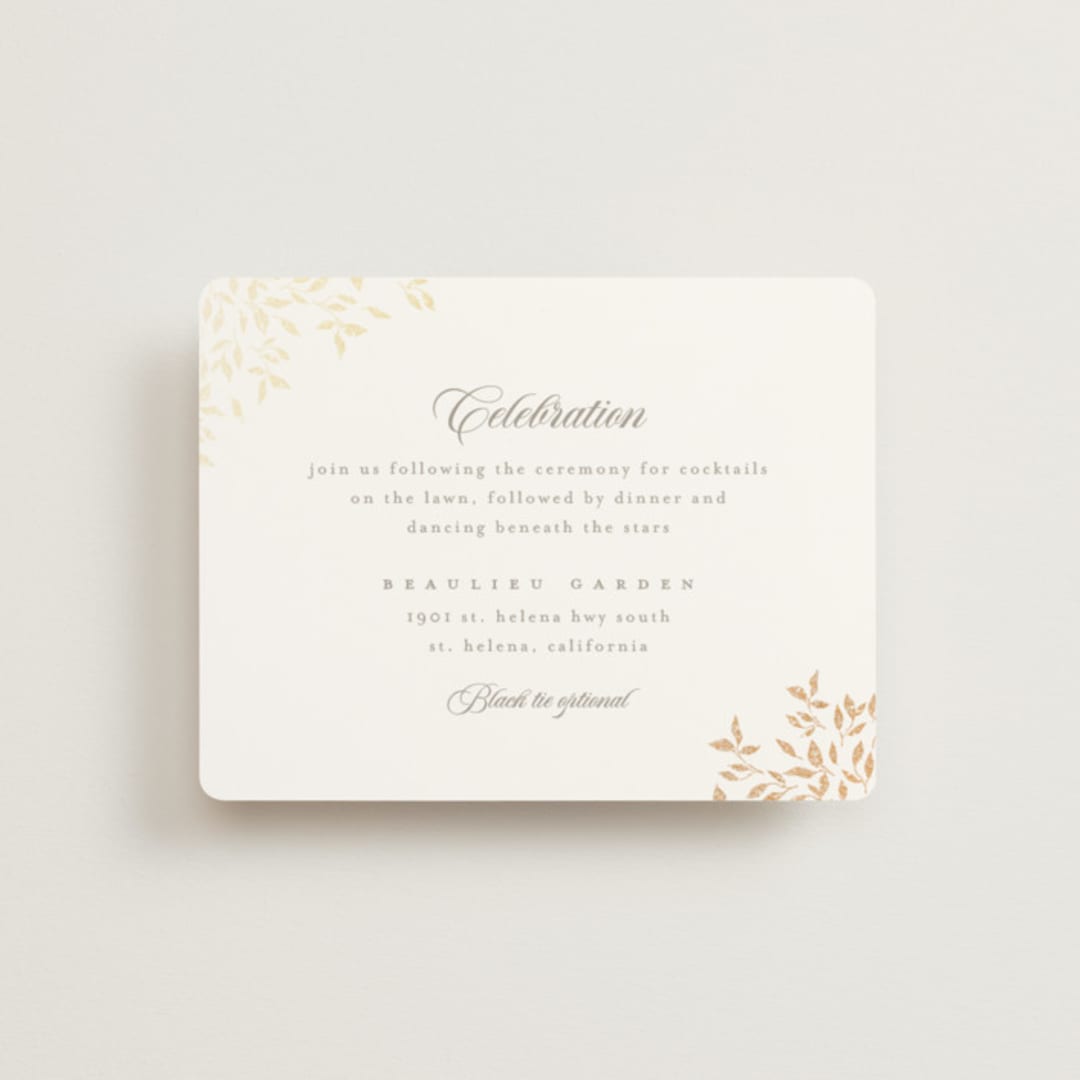 "Aperol" - Reception Cards in Chiffon by Kristie Kern - Front