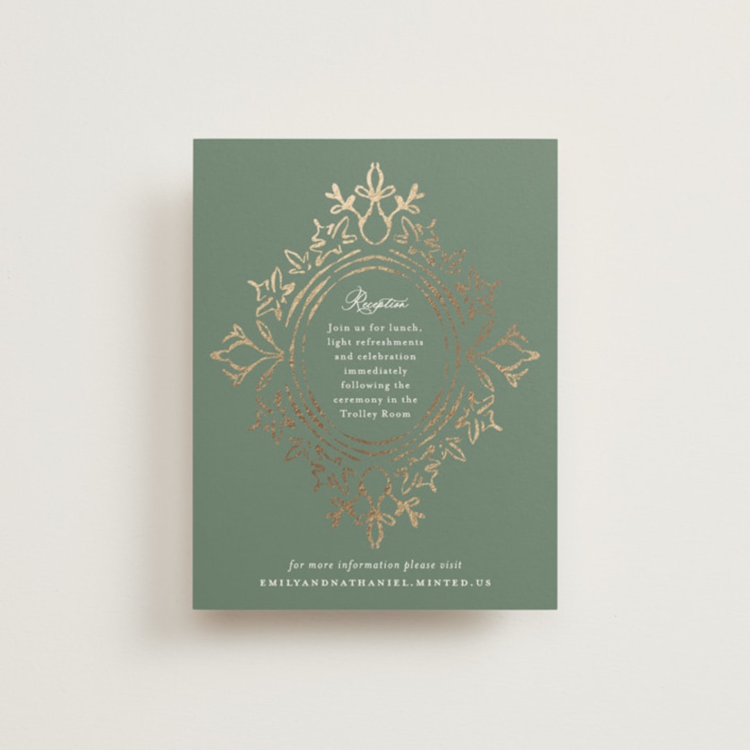 "Princess" - Reception Cards in Pine by Claudia Orengo - Front