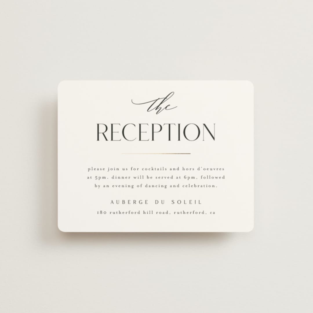 "Overlay" - Reception Cards in Silk by Kelly Schmidt - Front