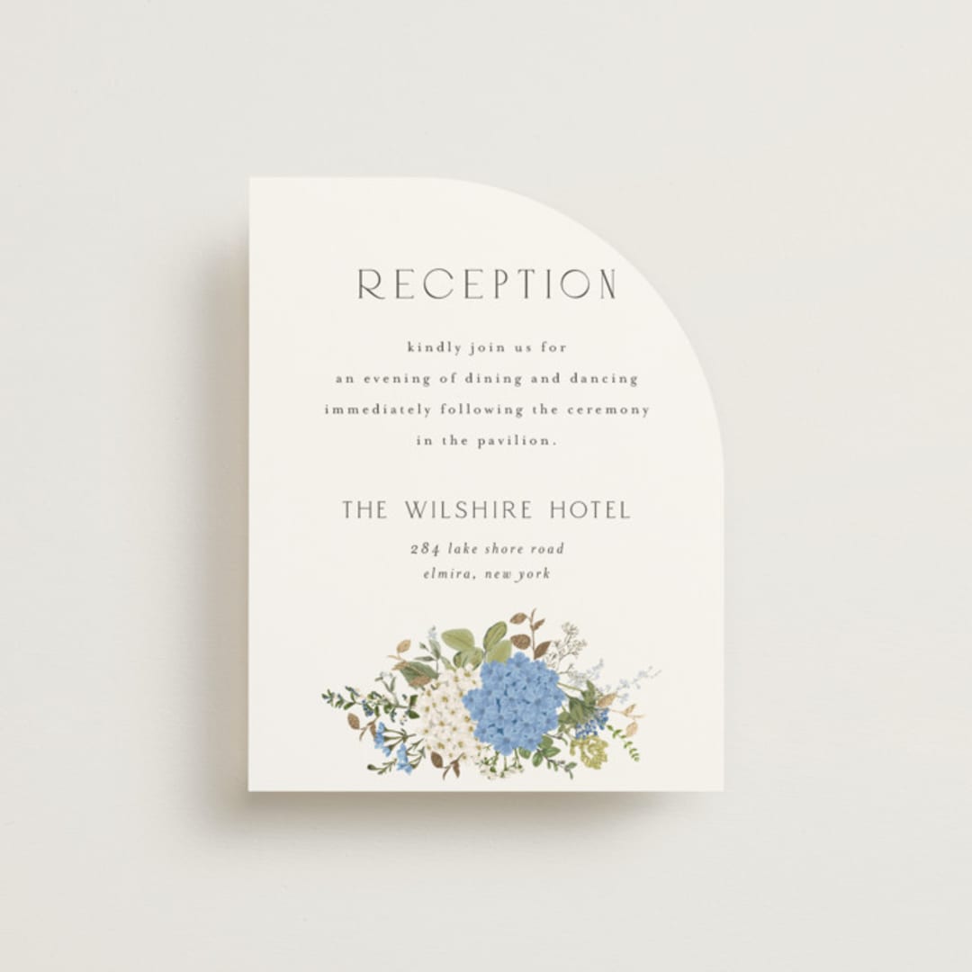 "Garden Whisper" - Reception Cards in Coastal by Susan Moyal - Front