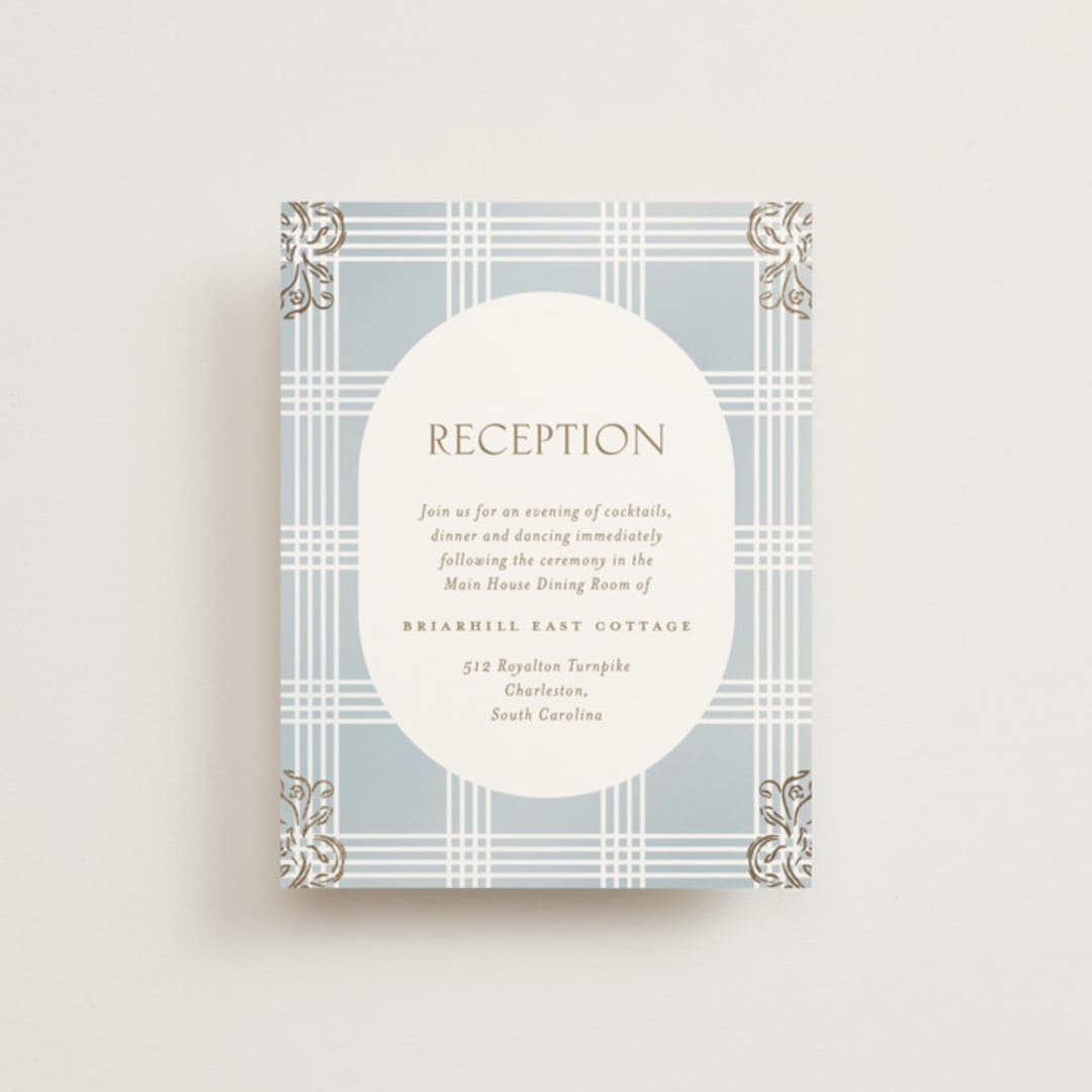"salt and ivory" - Reception Cards in Belair by Grae - Front