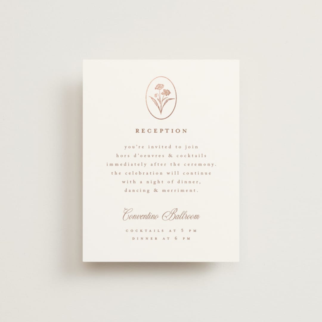 "fleu-de-sel" - Reception Cards in Rose by chocomocacino - Front