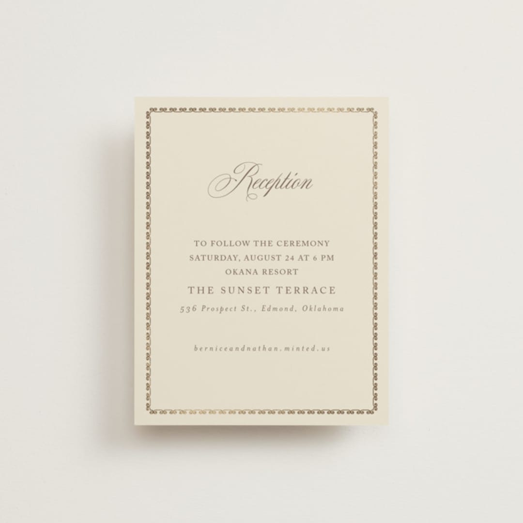 "Ahlum" - Reception Cards in Champagne by Deynaaz Daraei - Front