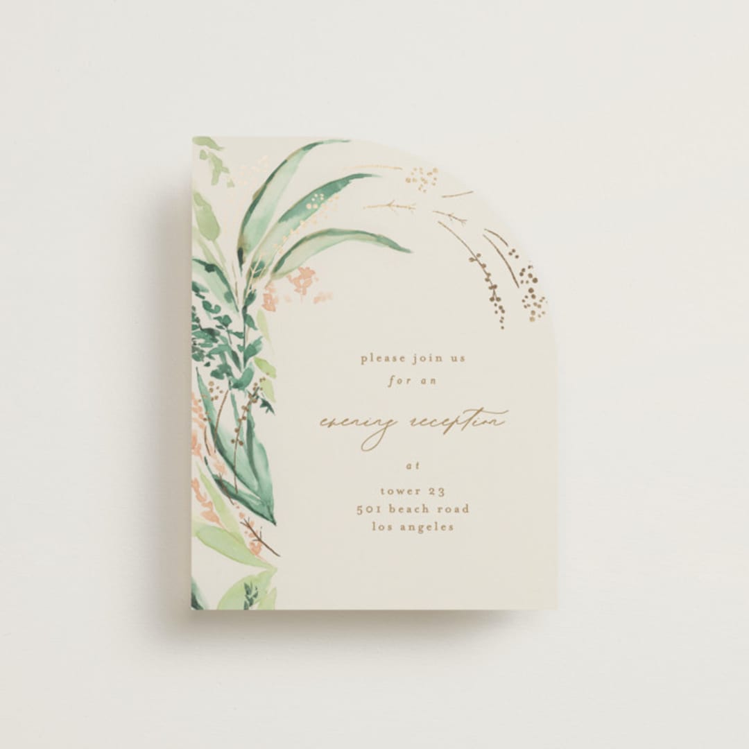 "fresh tropical" - Reception Cards in Greenery by Phrosné Barwood - Front