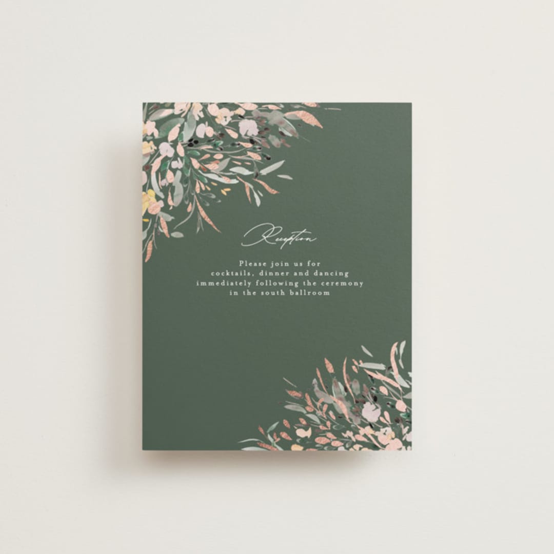 "Undone" - Reception Cards in Garden by Itsy Belle Studio - Front