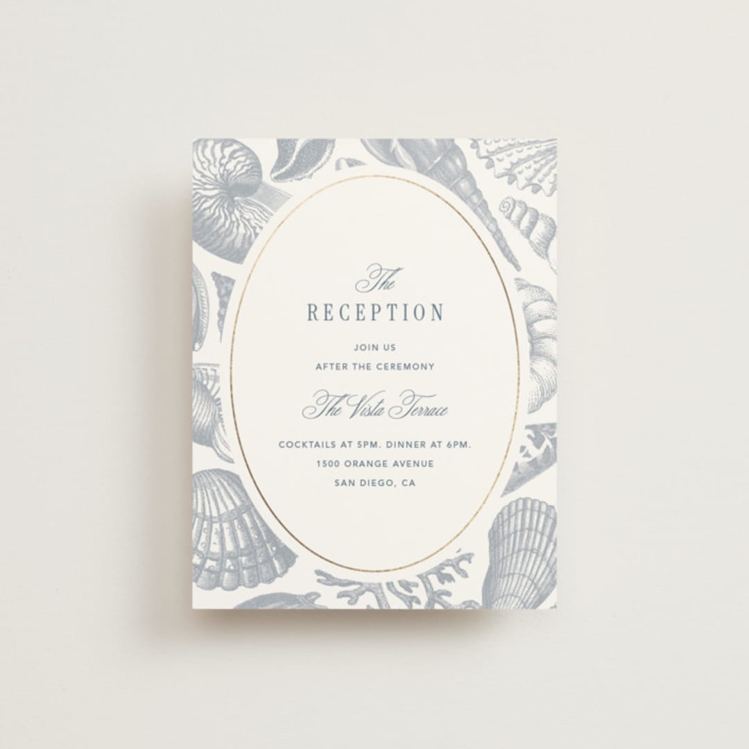 "Seashore" - Reception Cards in Coast by Kelly Schmidt - Front