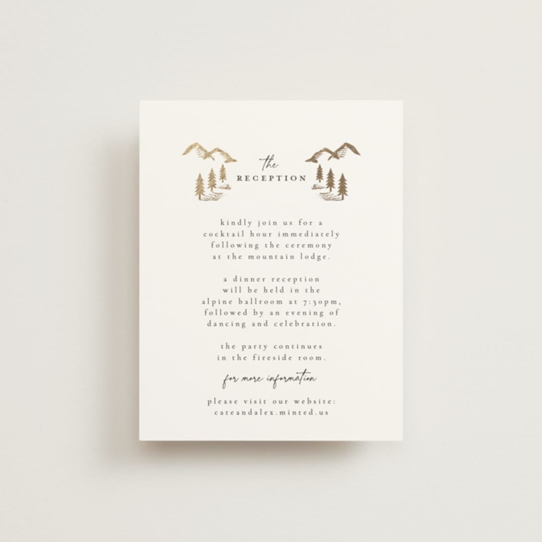 "Summit Serenity" - Reception Cards in Quartz by Ana de Sousa - Front