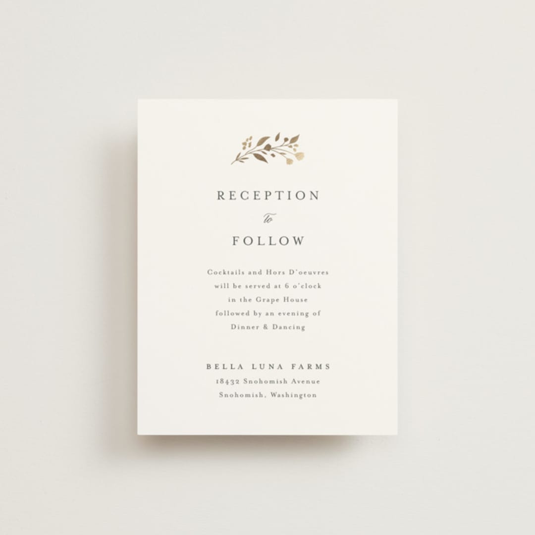 "Embrace" - Reception Cards in Cloudy by Jennifer Postorino - Front