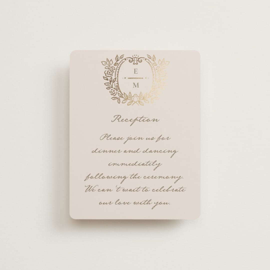 "Manuet" - Reception Cards in Vanilla by Petra Kern - Front
