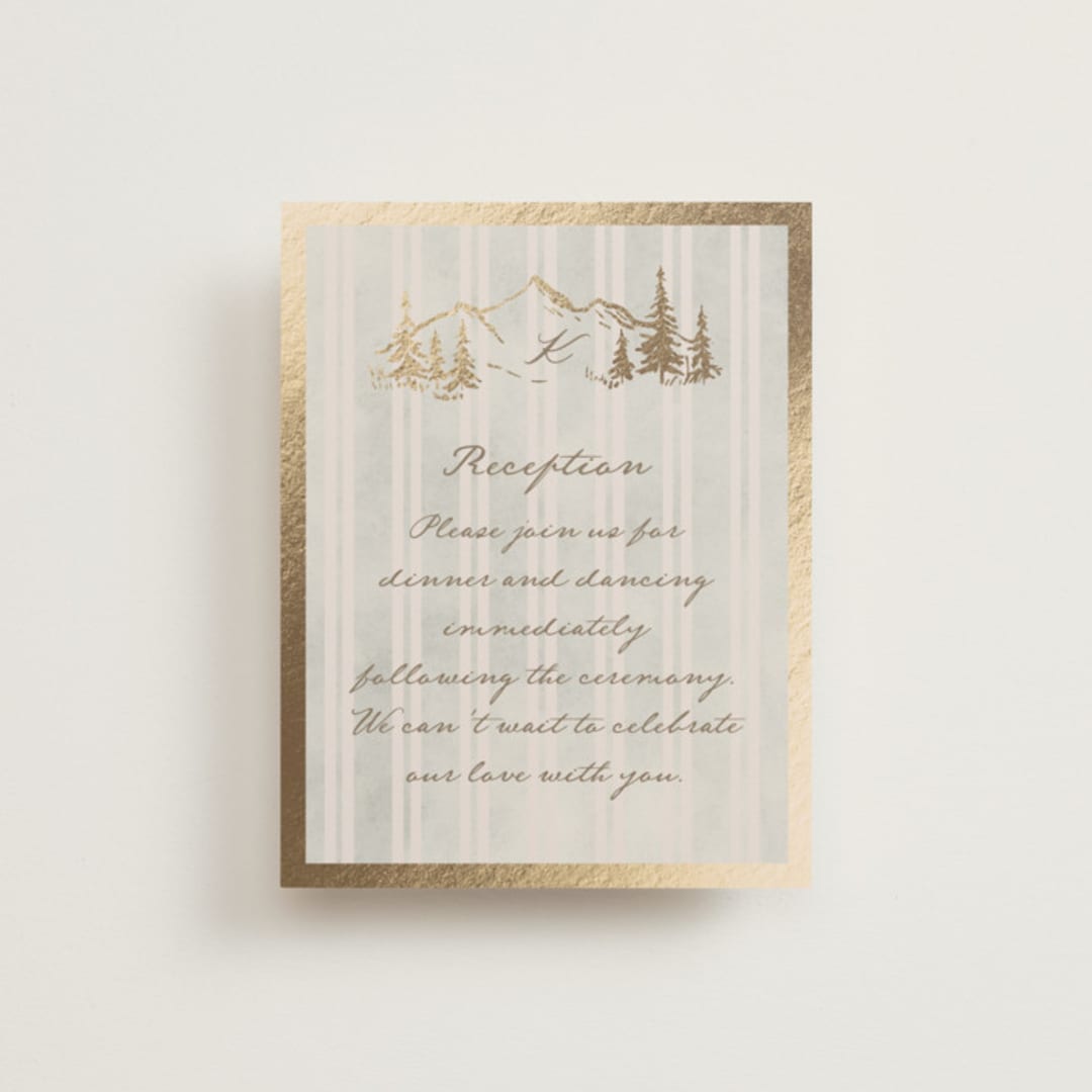 "Mountain Love" - Reception Cards in Dew by Petra Kern - Front