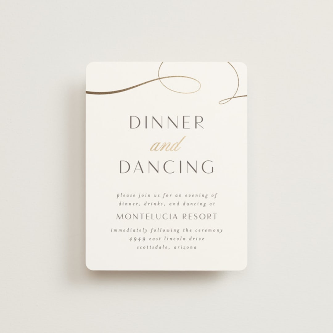 "Forever And" - Reception Cards in Snow by Jen Banks - Front