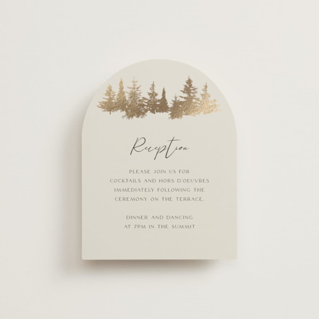 "Vista" - Reception Cards in Fallen Snow by Robin Ott - Front