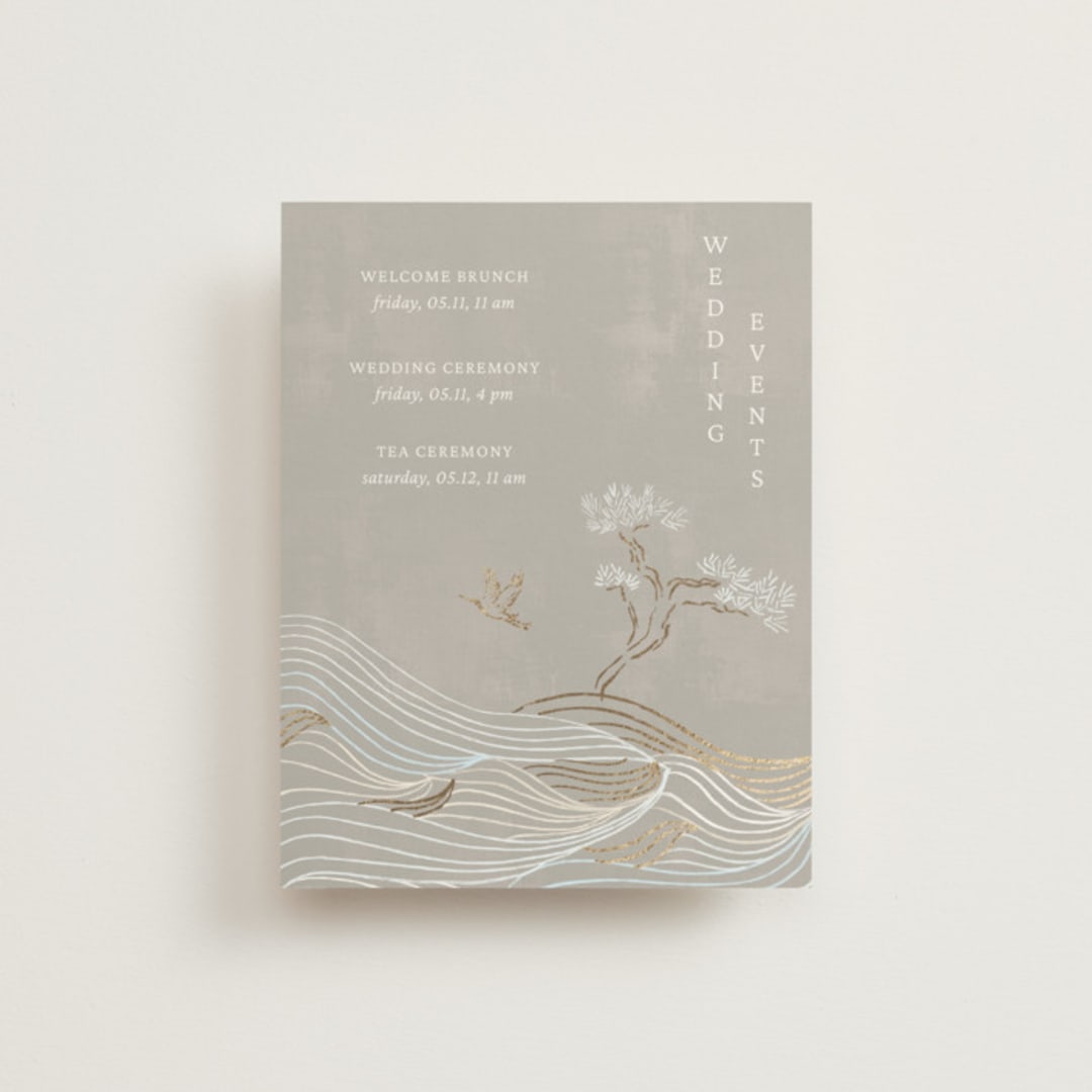 "Asahi" - Reception Cards in Ash by Jelena Vuletic - Front