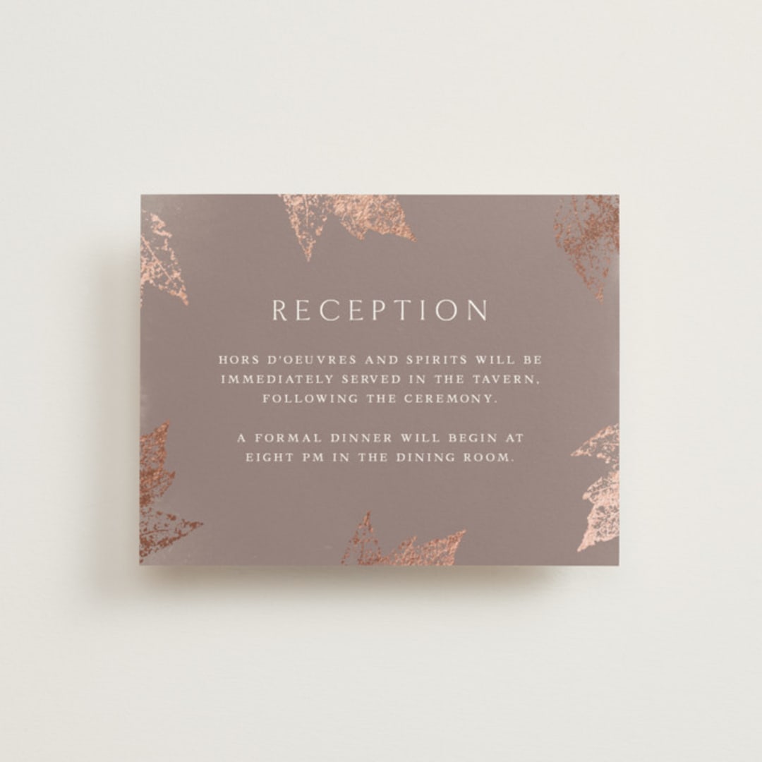 "autumne" - Reception Cards in Maple by Lori Wemple - Front