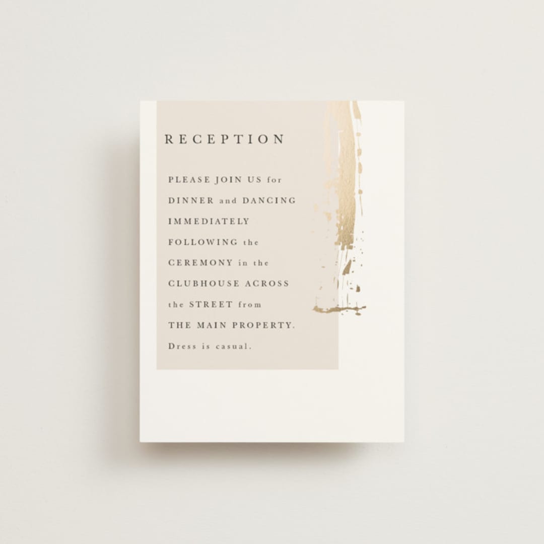 "Modern Serene" - Reception Cards in Blush by Hannah Williams - Front