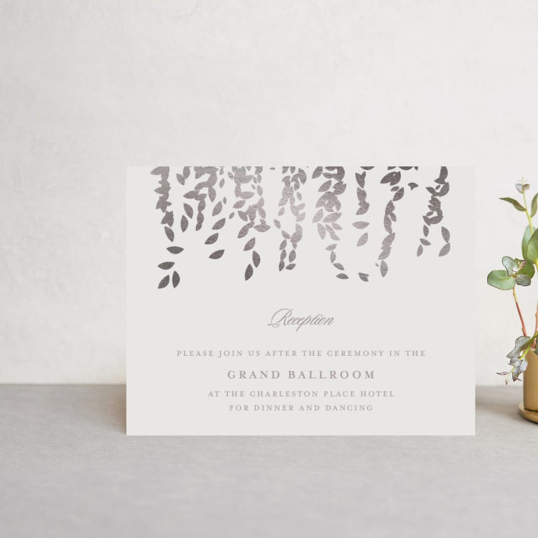 "Cascade" - Reception Cards in Mist by Lori Wemple - Front