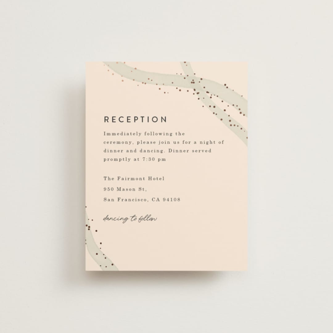 "Stefana" - Reception Cards in Linen by Maria Hilas-Louie - Front