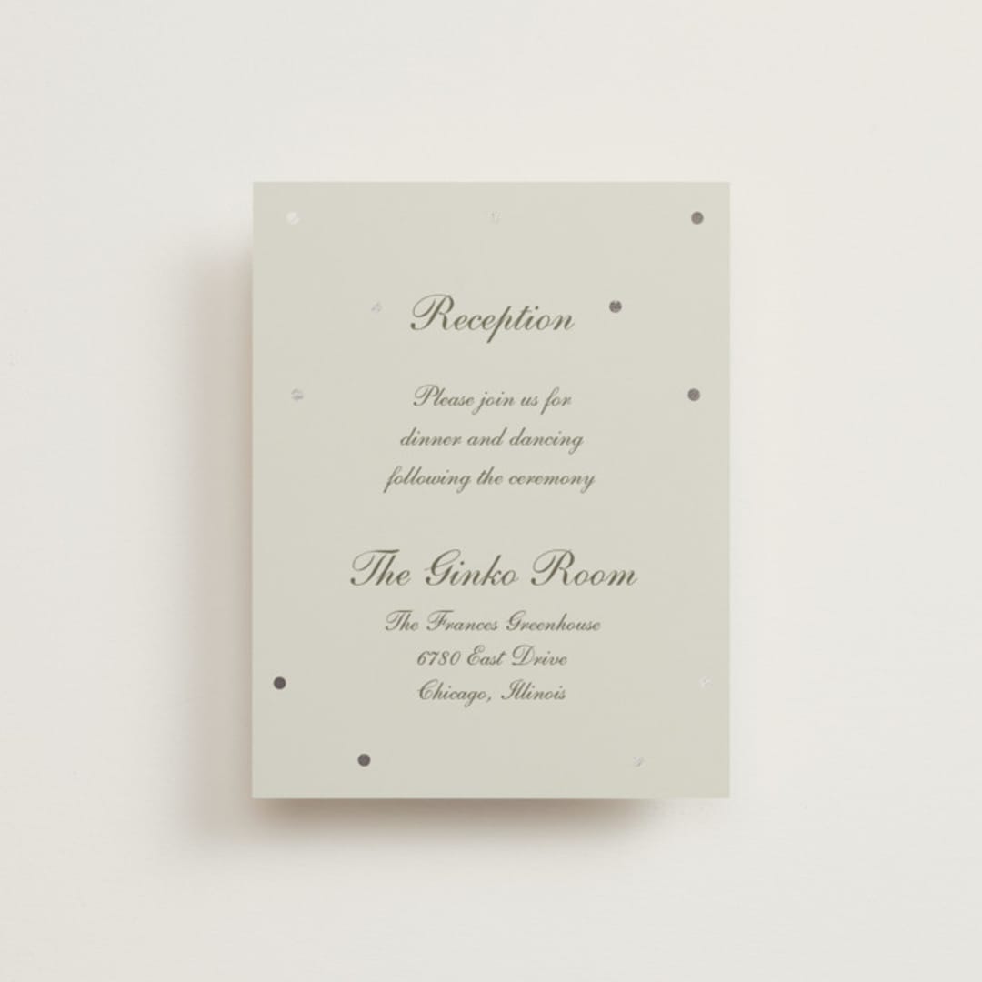 "Pearls" - Reception Cards in Fog by Baumbirdy - Front