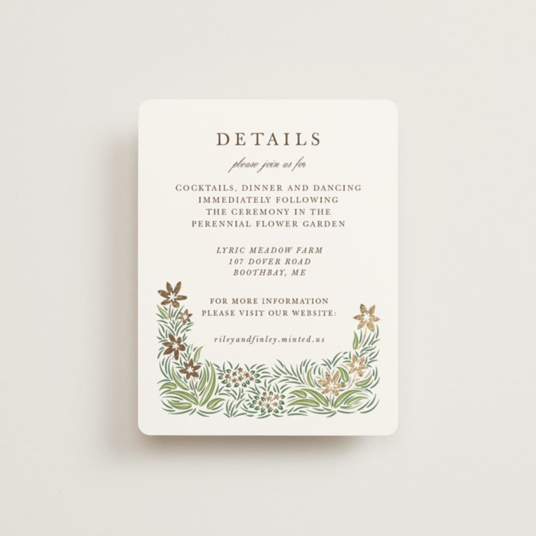 "In the country" - Reception Cards in Forest by Paper Sun Studio - Front