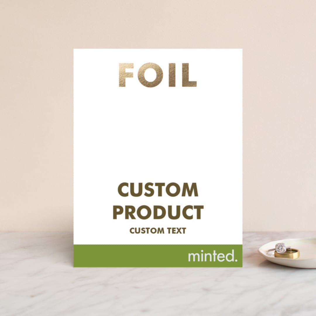 "Portrait Custom" - Reception Cards in Golden by Minted Custom - Front