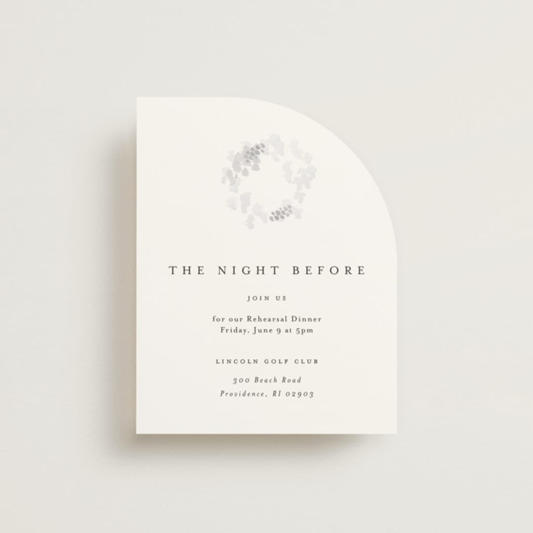 "A Thousand Years" - Rehearsal Dinner Cards in Classic White by Design Lotus - Front