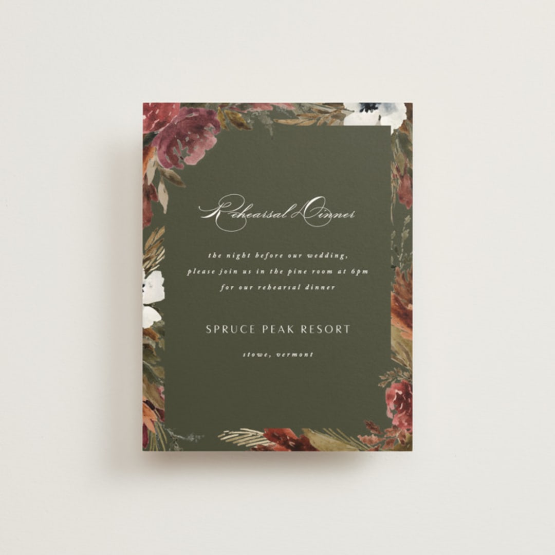 "poetique" - Rehearsal Dinner Cards in Autumn by Kate Ahn - Front