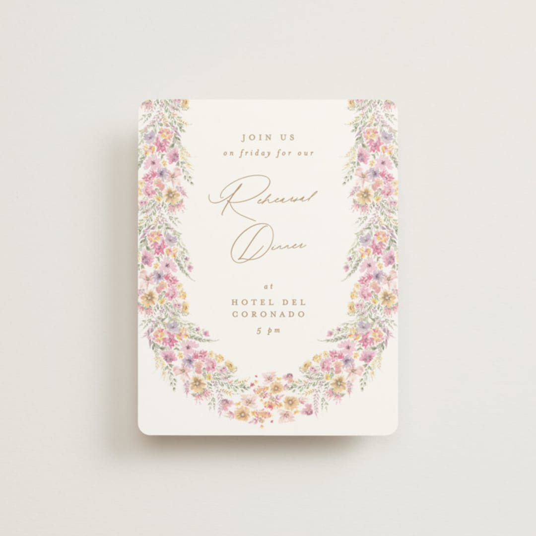 "Floral Arch" - Rehearsal Dinner Cards in Spring by Phrosné Barwood - Front
