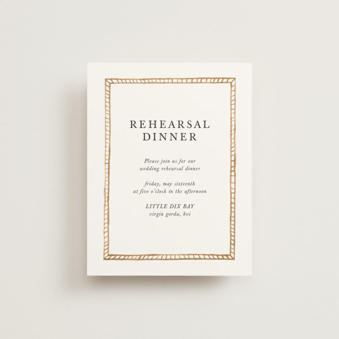 "Americana" - Rehearsal Dinner Cards in Sea by leslie hamer - Front