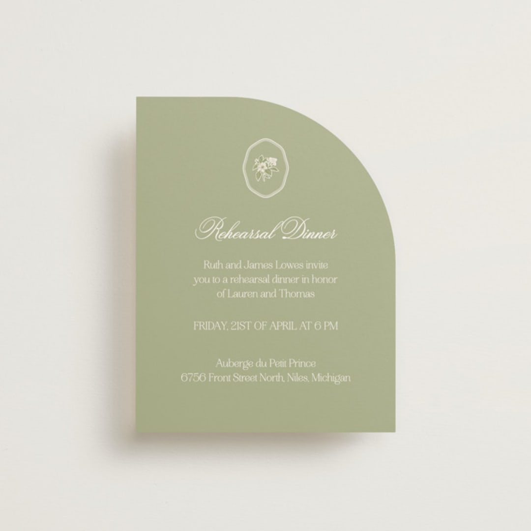 "Summer Fields" - Rehearsal Dinner Cards in Petal by Lisa Joanna Harrison - Front