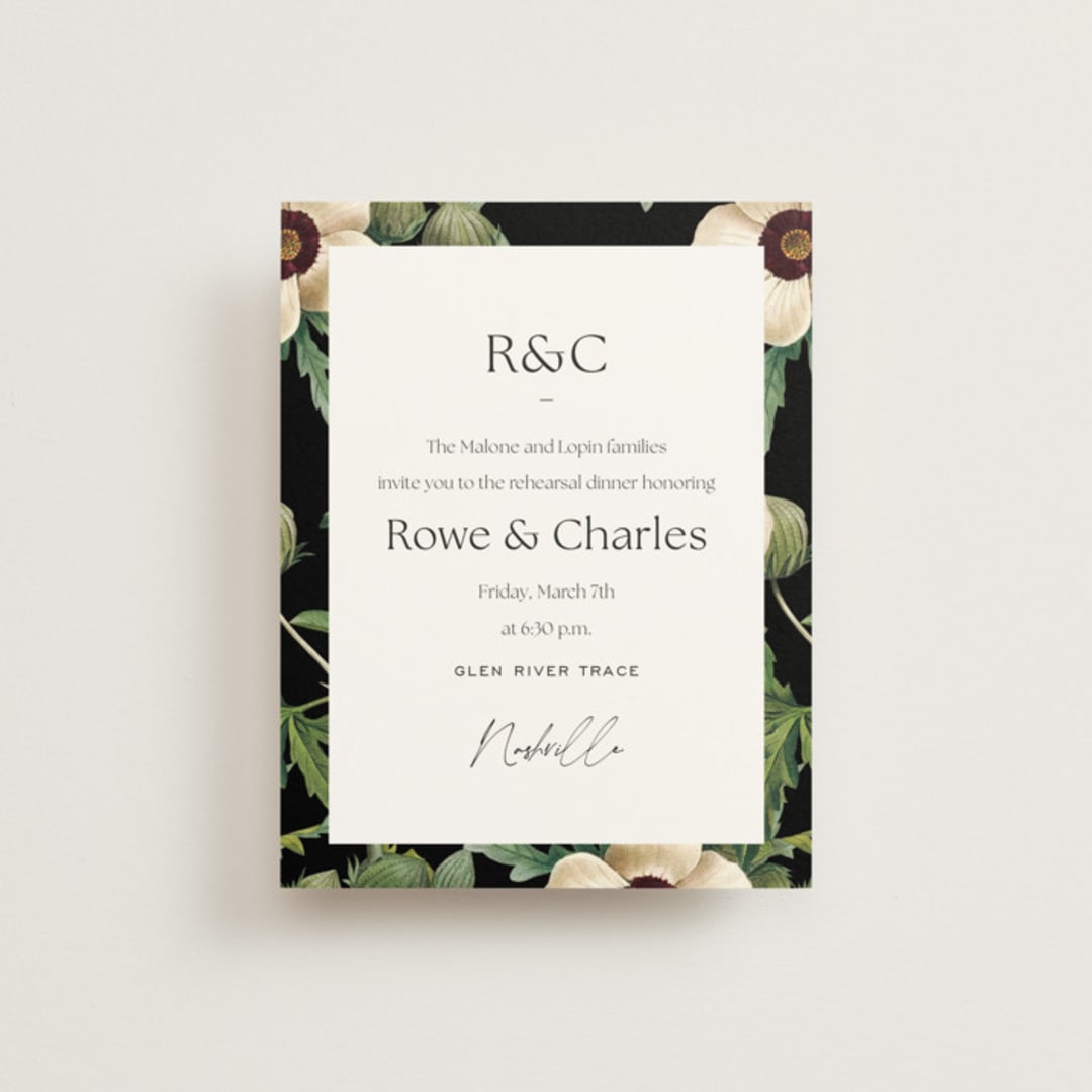 "monogram edit" - Rehearsal Dinner Cards in Sandstone by Sara Hicks Malone - Front
