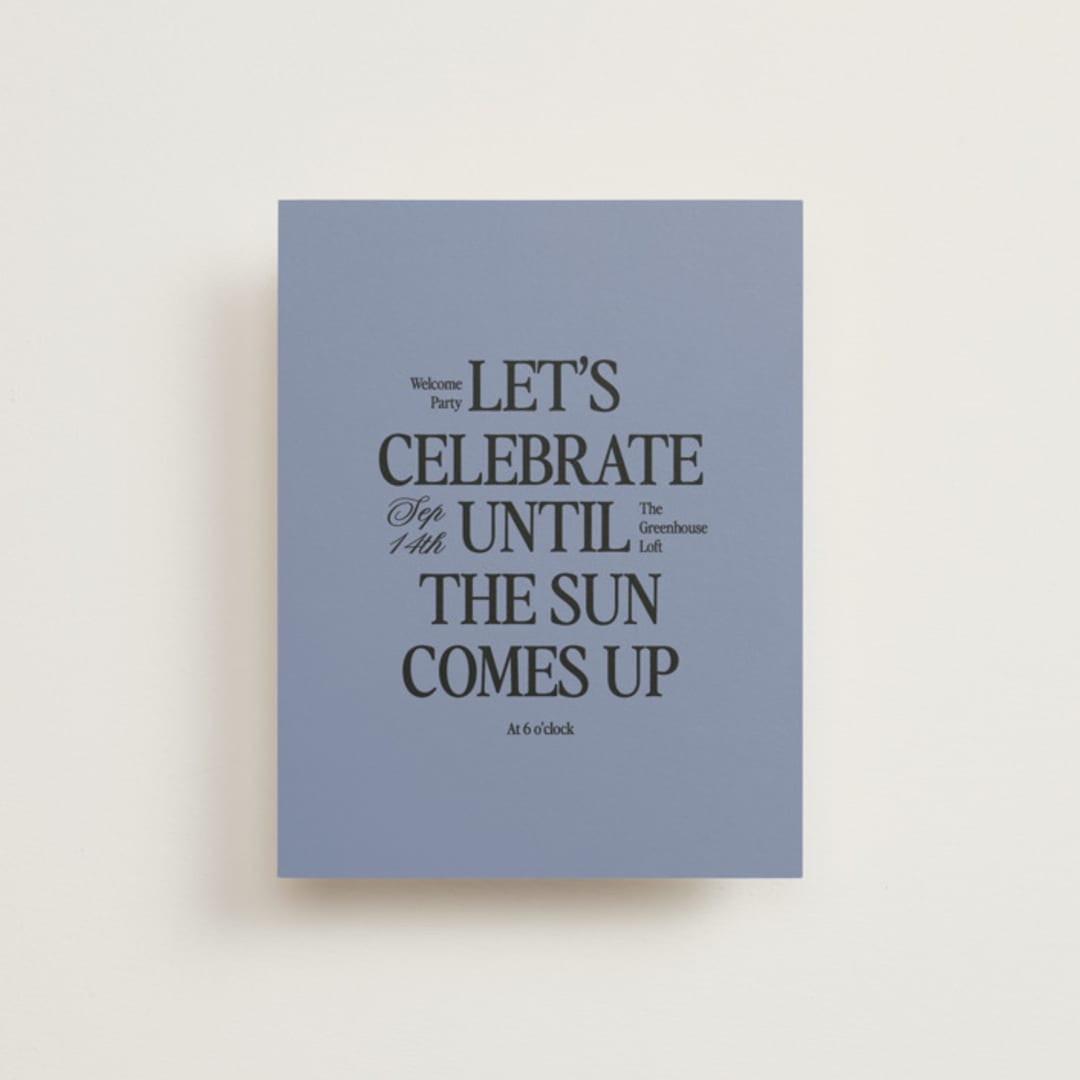 "The Eternal" - Rehearsal Dinner Cards in Butter by Helena Vitto - Front