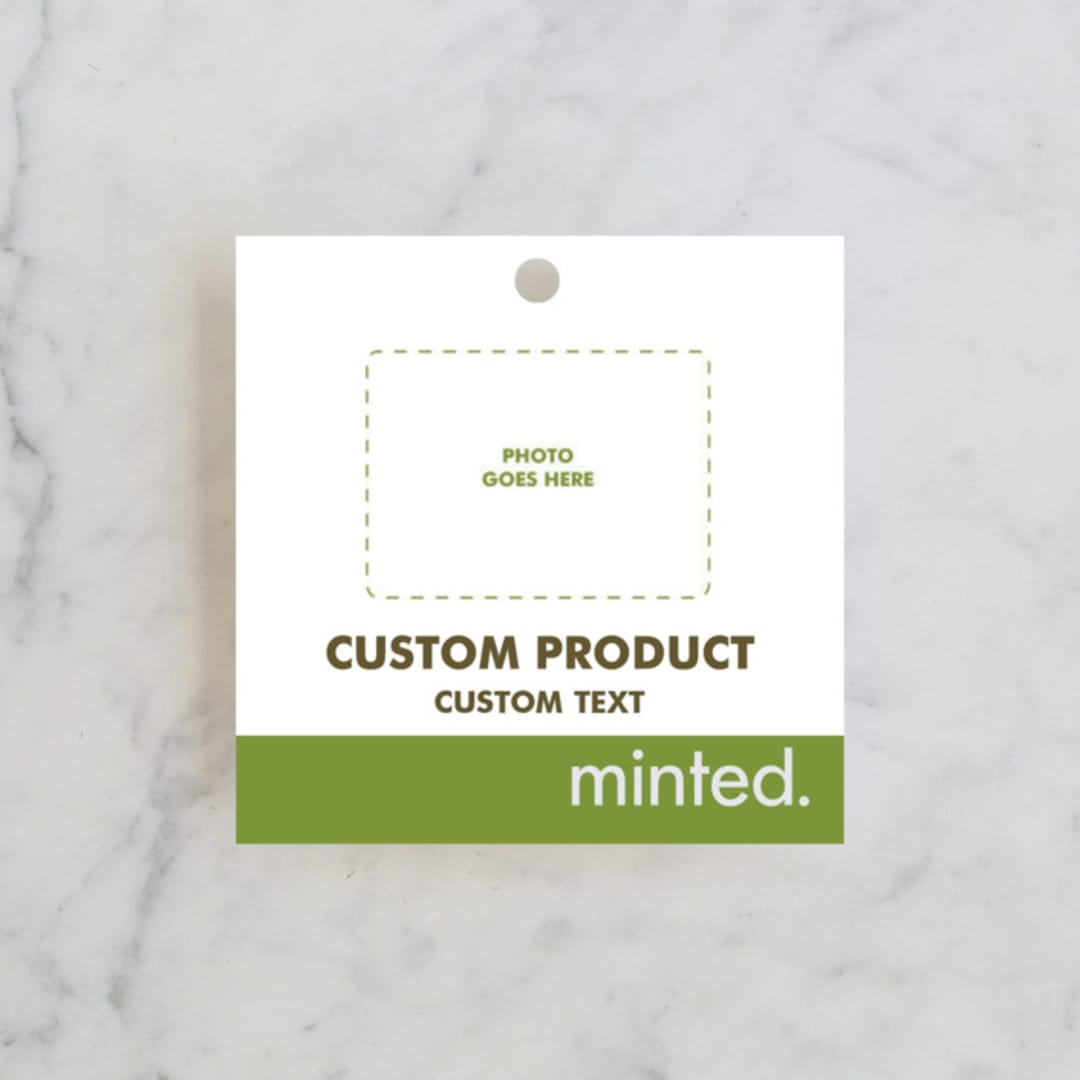 "square" - Rehearsal Dinner Favor Tags in Charcoal by Minted - Front