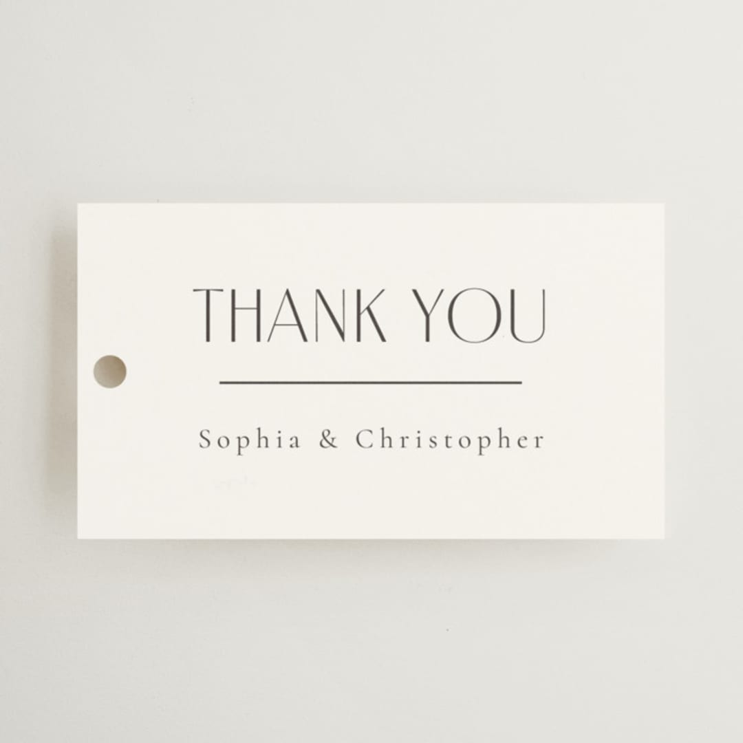 "Effortless" - Rehearsal Dinner Favor Tags in Comfort by letterfix - Front