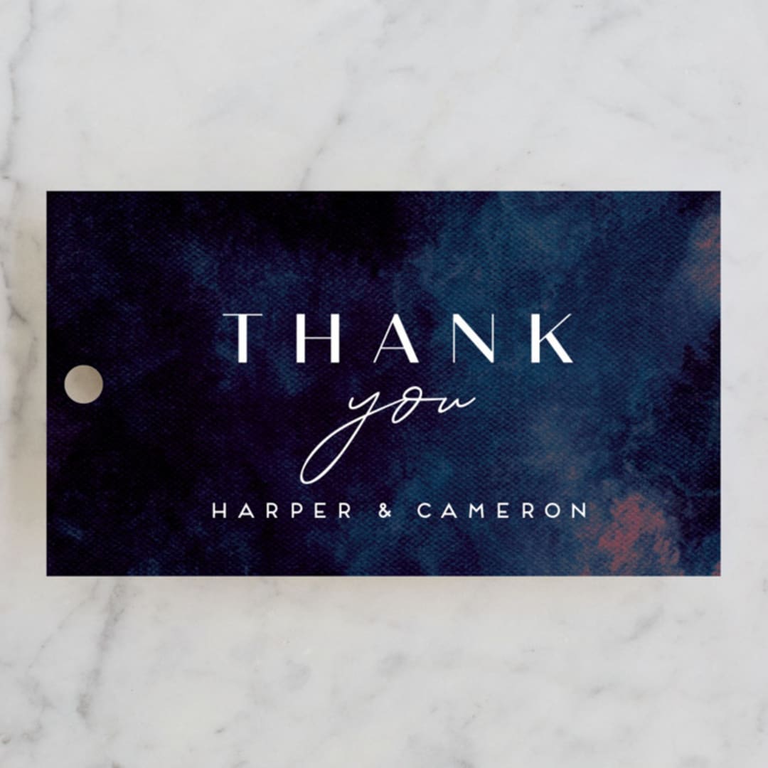 "oponki" - Rehearsal Dinner Favor Tags in Deep Sea by chocomocacino - Front