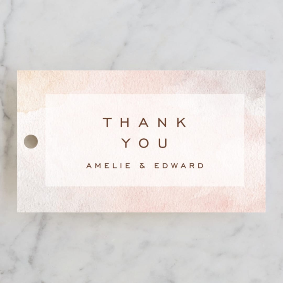"Firenze" - Rehearsal Dinner Favor Tags in Clay by chocomocacino - Front