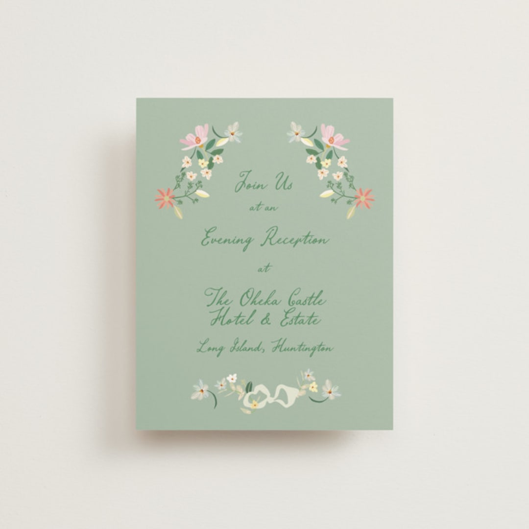 "spring draped garland" - Reception Cards in Spring by Phrosné Barwood - Front