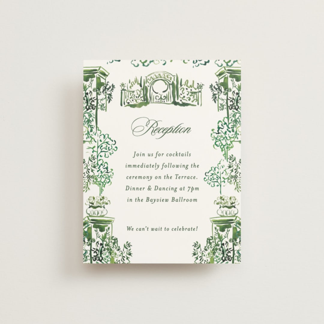 "gates and pillars" - Reception Cards in Sap by Becky Nimoy - Front