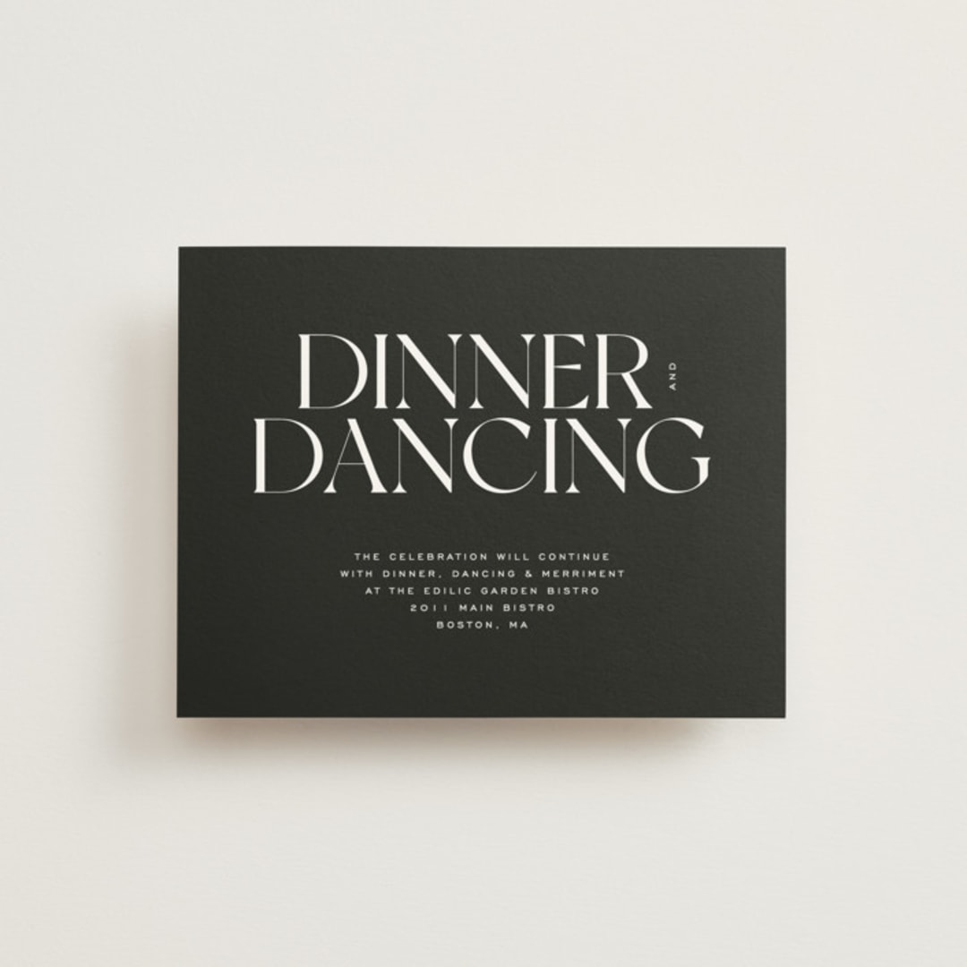 "Carino" - Reception Cards in Brise by Pati Cascino - Front