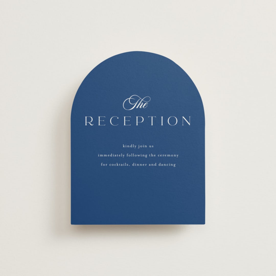 "Meander" - Reception Cards in Deep Sea by Angela Marzuki - Front