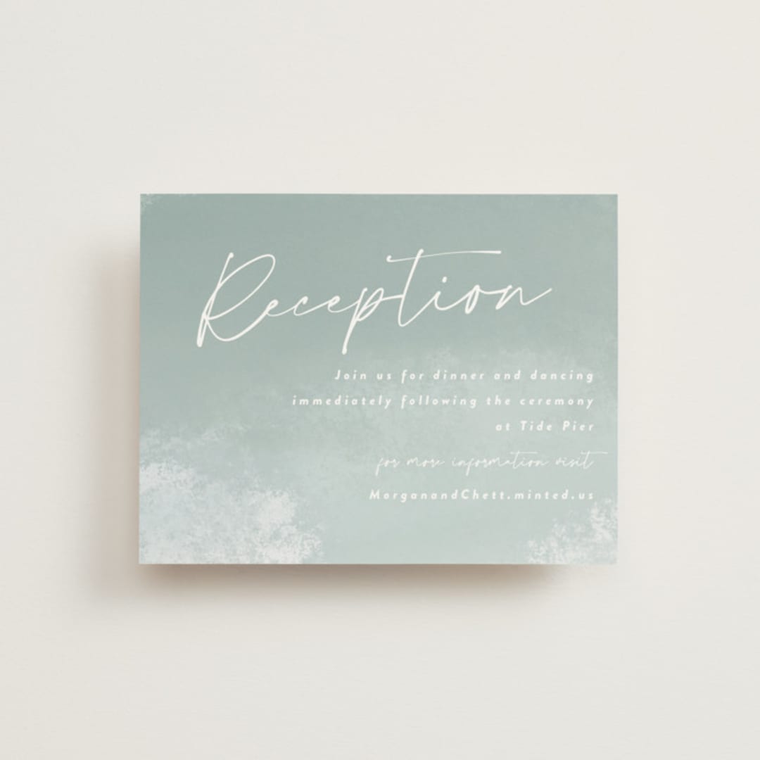 "Seaside" - Reception Cards in Seaglass by Rebecca Durflinger - Front