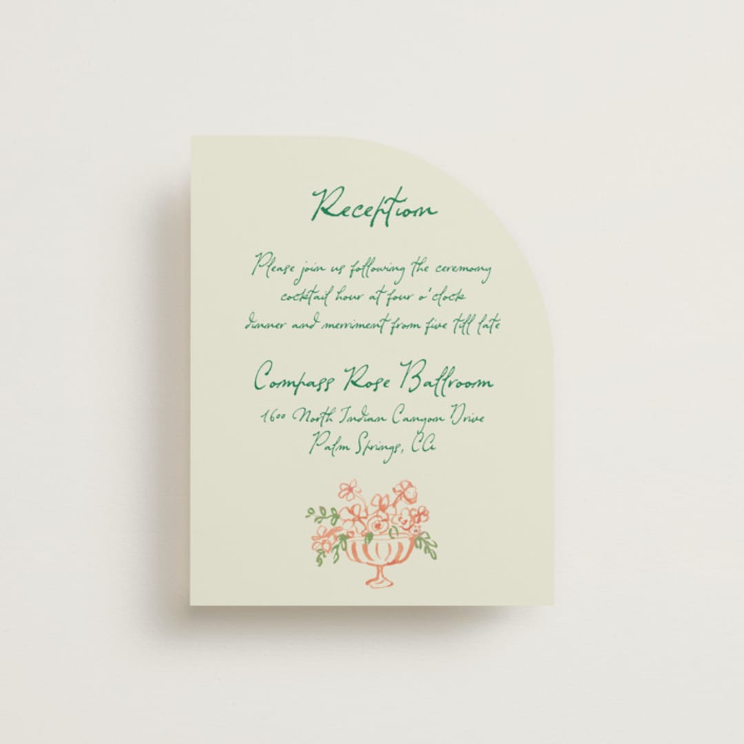 "tablescape drawing" - Reception Cards in Garden by Cass Loh - Front