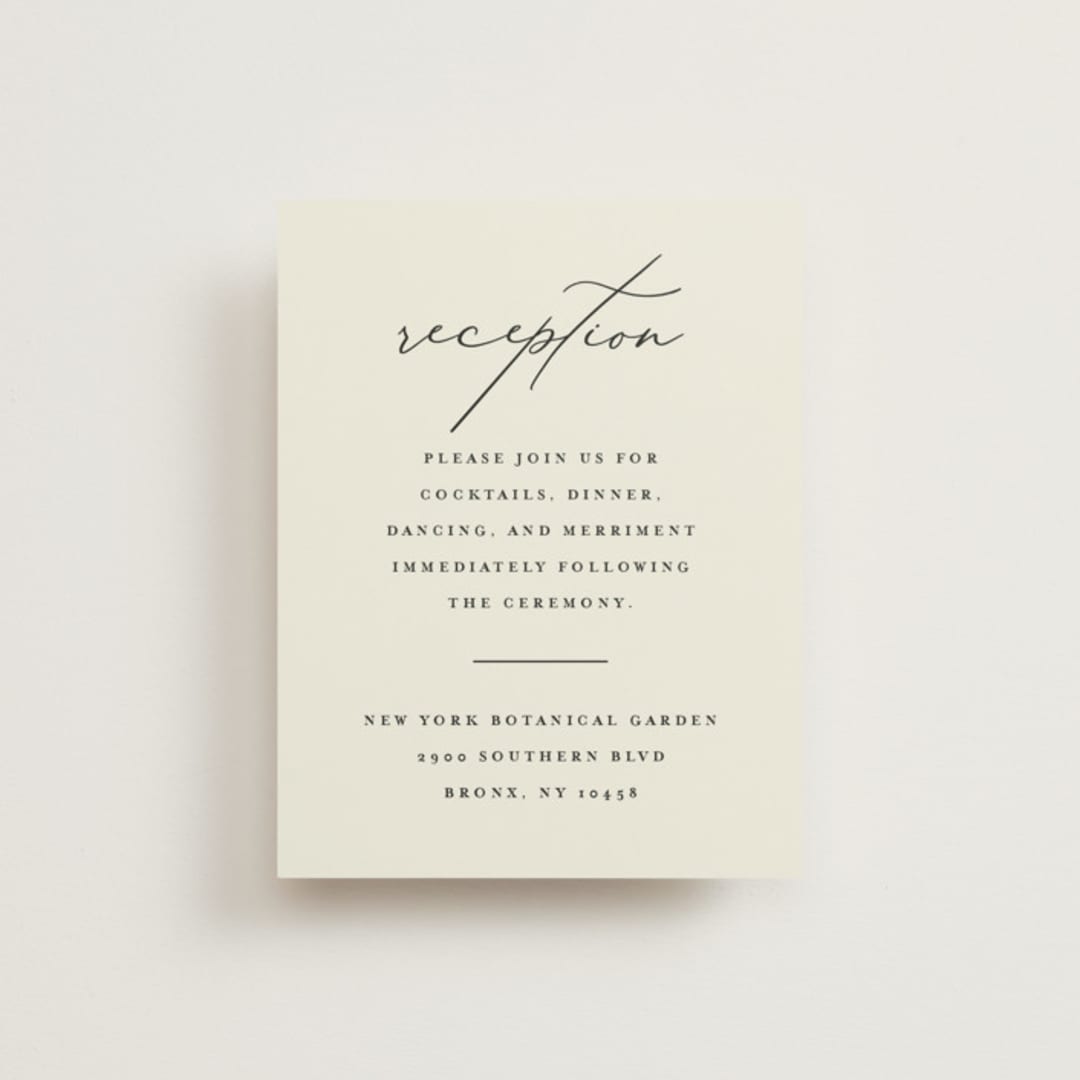 "Love and Faith" - Reception Cards in Vanilla by Louise Kay - Front