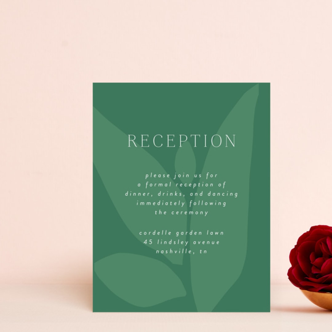 "botanica" - Reception Cards in Jungle by Morgan Kendall - Front