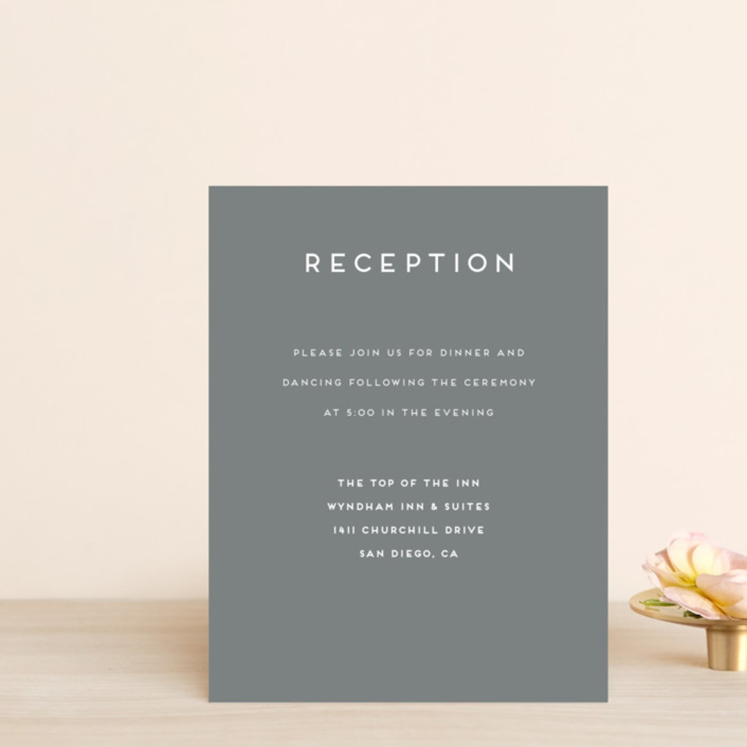 "Grounded in Love" - Reception Cards in Porcelain by Nicole Walsh - Front