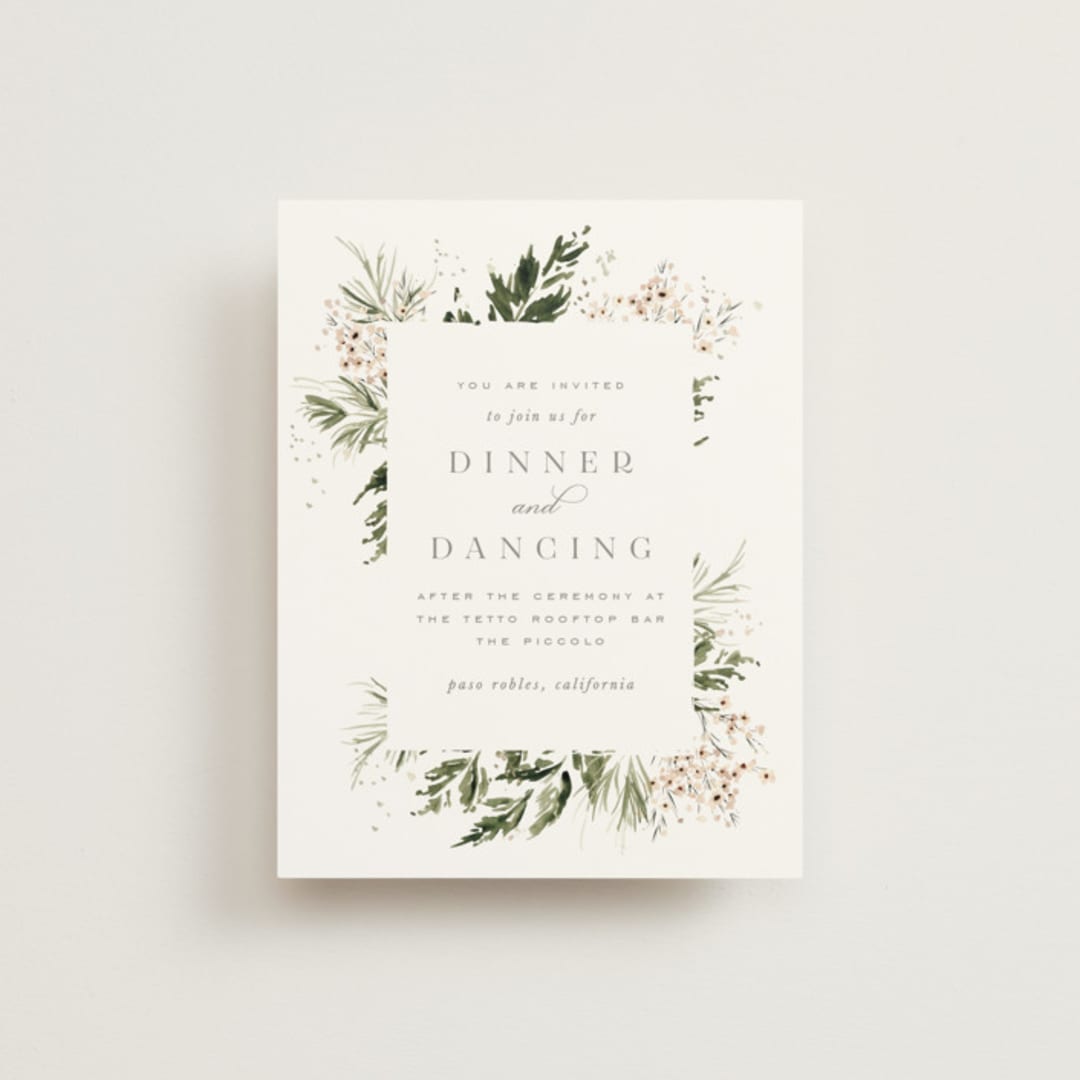 "Grace" - Reception Cards in Porcelain by Leah Bisch - Front