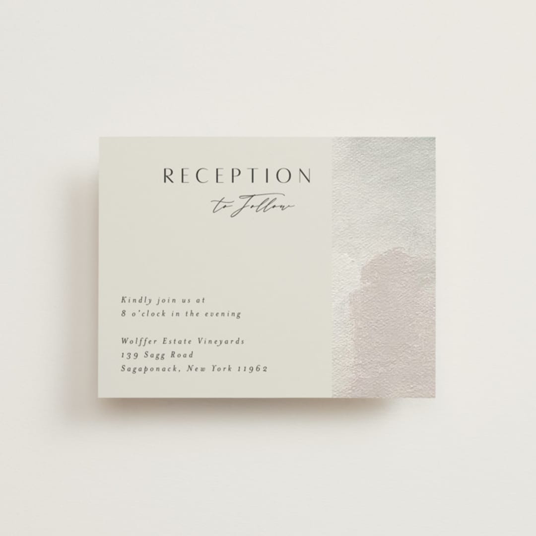 "Sunset Waves" - Reception Cards in Marine by Nicoletta Savod - Front