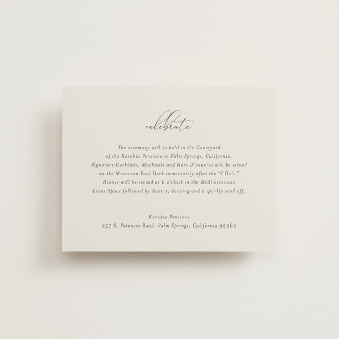 "Unity" - Reception Cards in Porcelain by Jennifer Postorino - Front