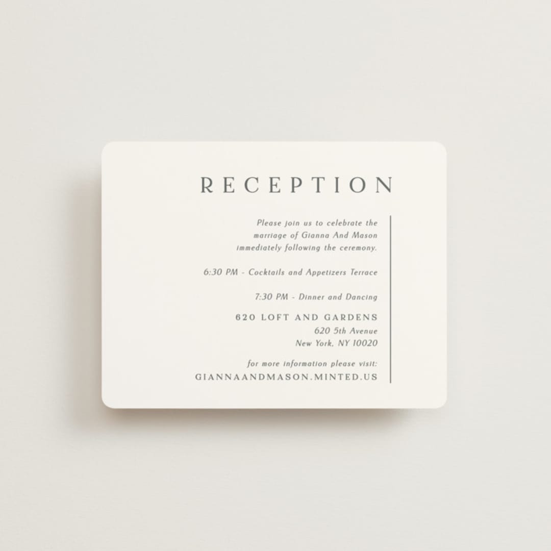 "Sector" - Reception Cards in Snow by Kaydi Bishop - Front