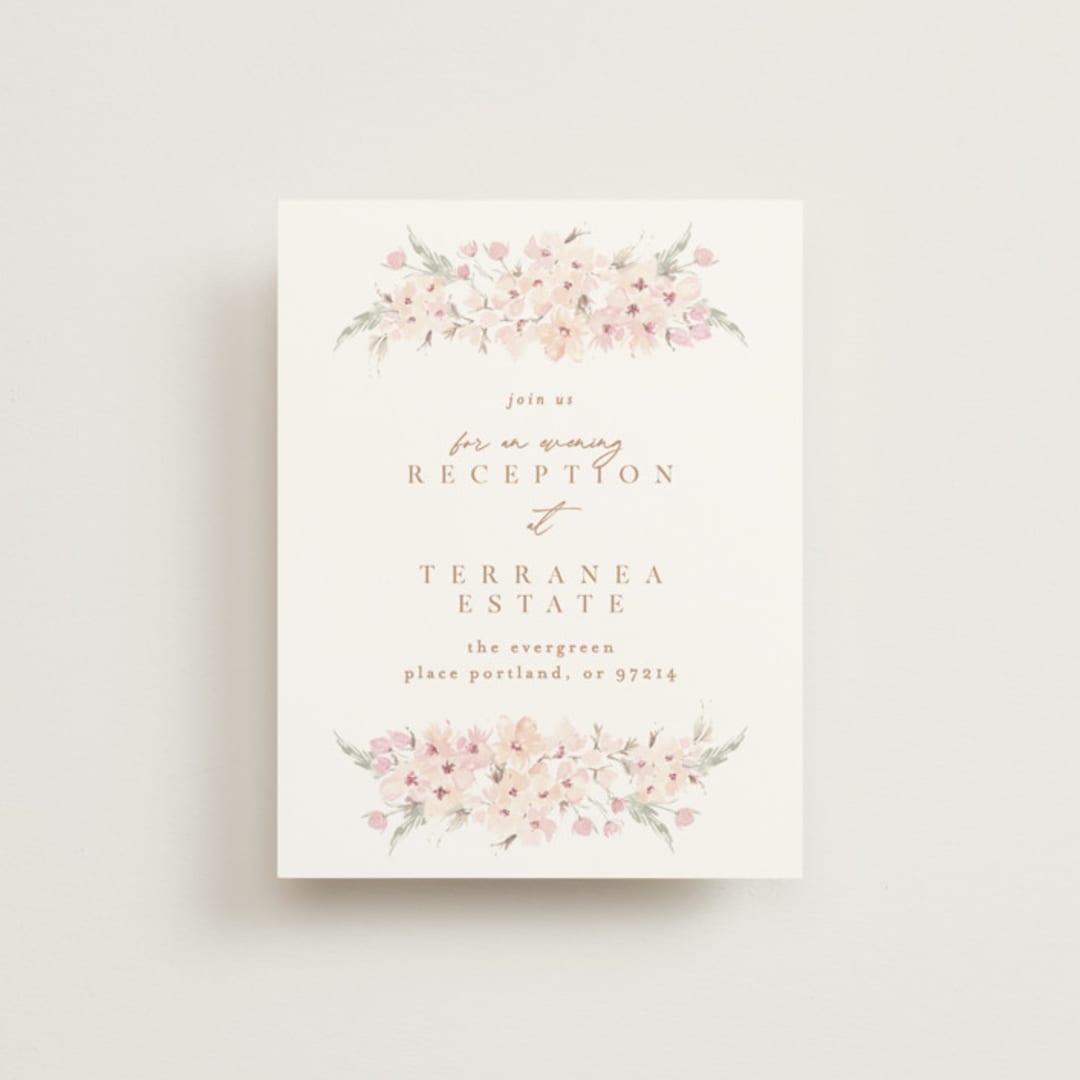 "kosmos" - Reception Cards in Cotton Candy by Phrosné Barwood - Front