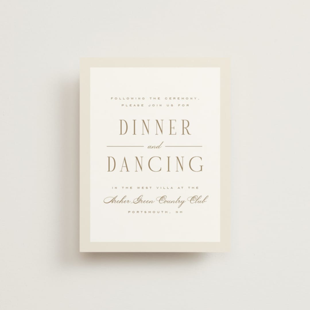 "Swept Away" - Reception Cards in Petal by Leah Bisch - Front